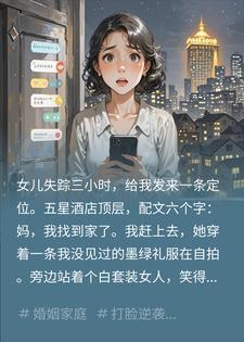 女儿失踪三小时，发来一条定位：妈，我找到家了封面