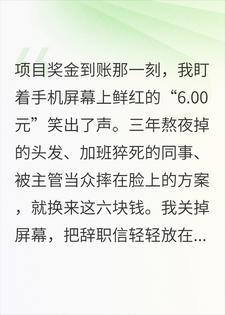 3年熬夜换6块奖金，我当场破防辞职，第8天领导急疯了封面