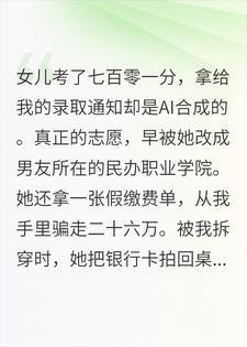 断供701分恋爱脑女儿后，她疯了封面